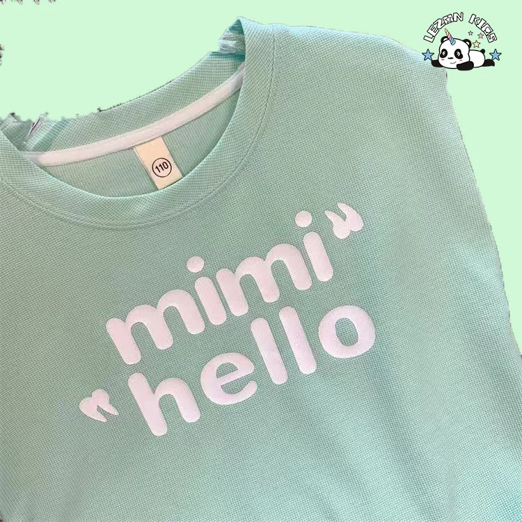 LEZONKIDS - Atacado de Novos Produtos camiseta sem mangas cor pura e conjuntos de roupas femininas luxuosas